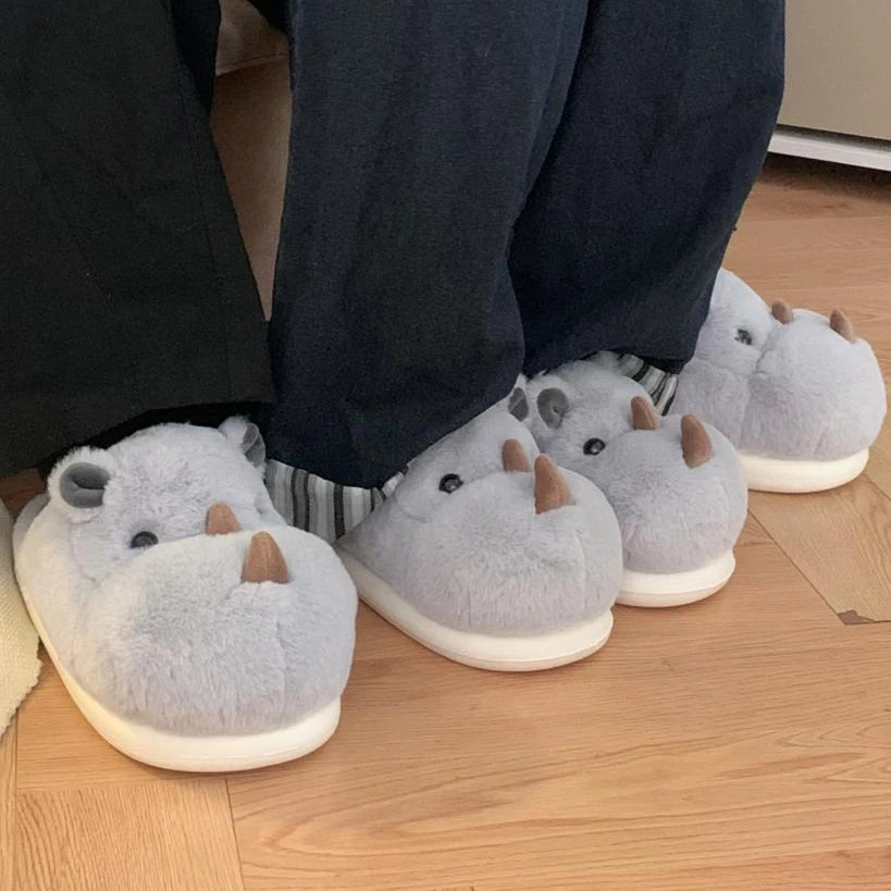 Chaussons <br> Rhinocéros cartoon