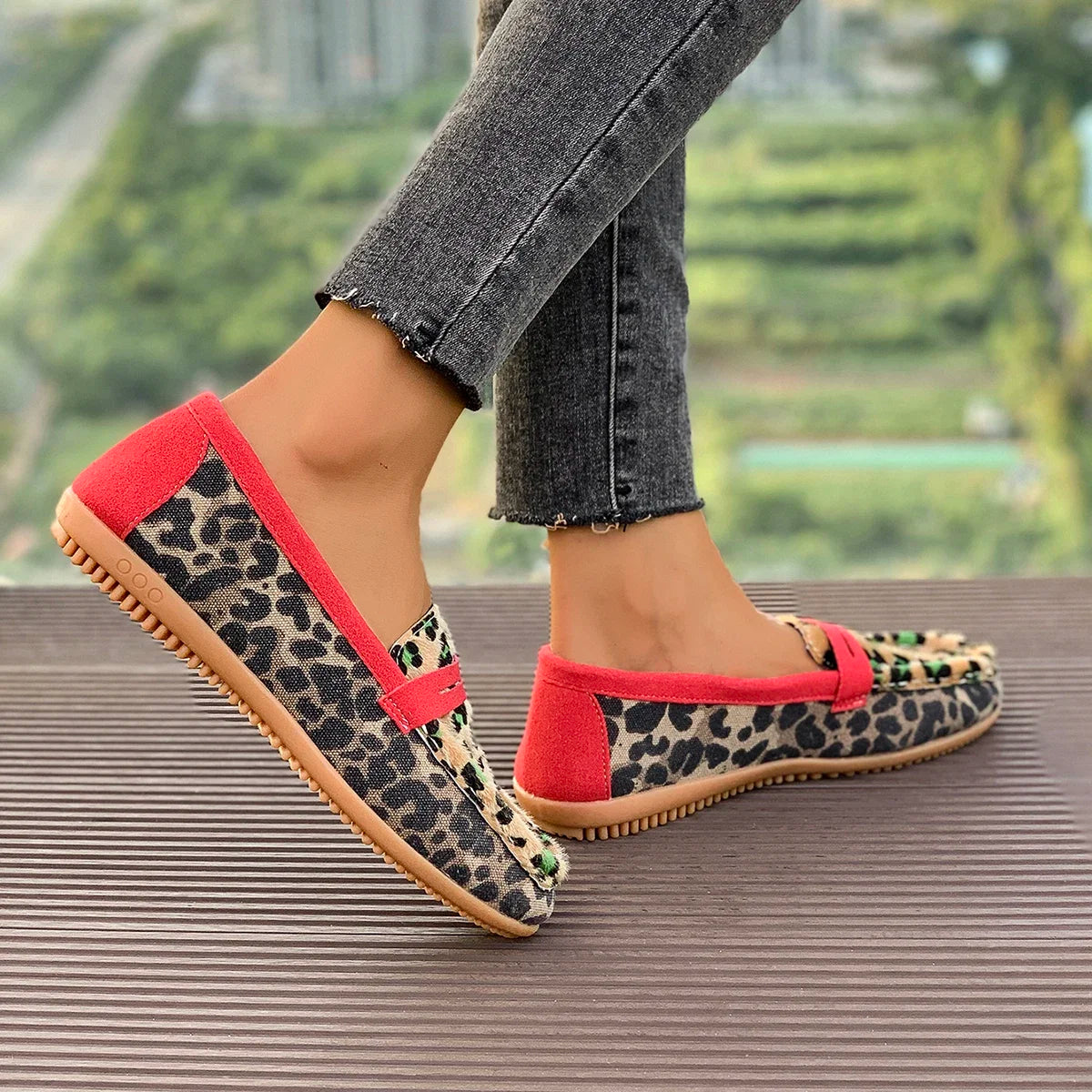 Chaussons Femme <br> Charentaise Léopard