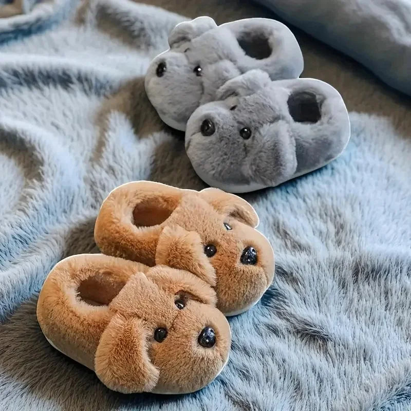 Chaussons Enfant Motif Chiot – Pantoufles Hiver