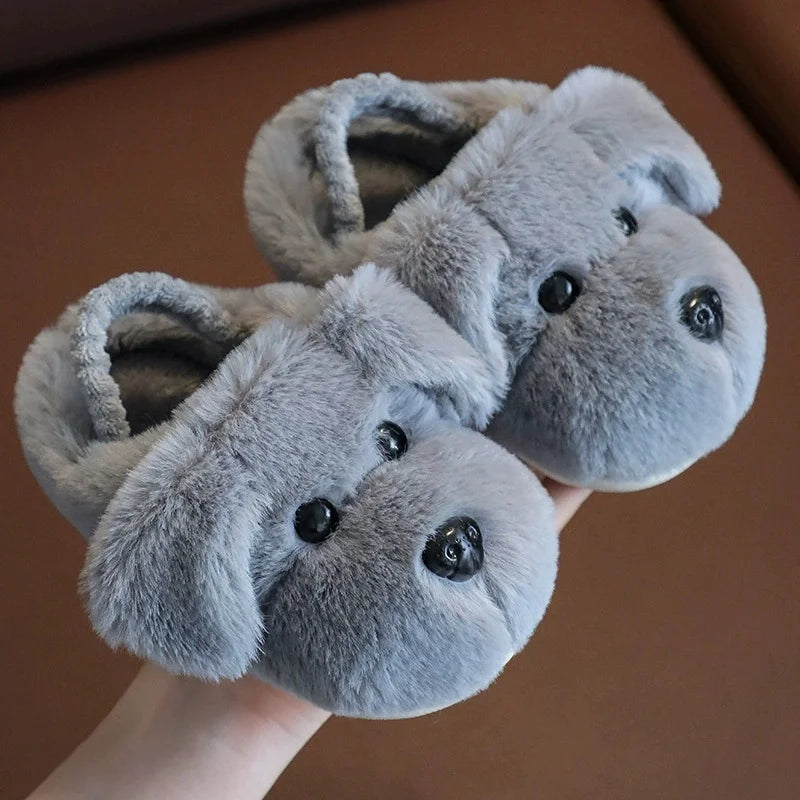 Chaussons Enfant Motif Chiot – Pantoufles Hiver