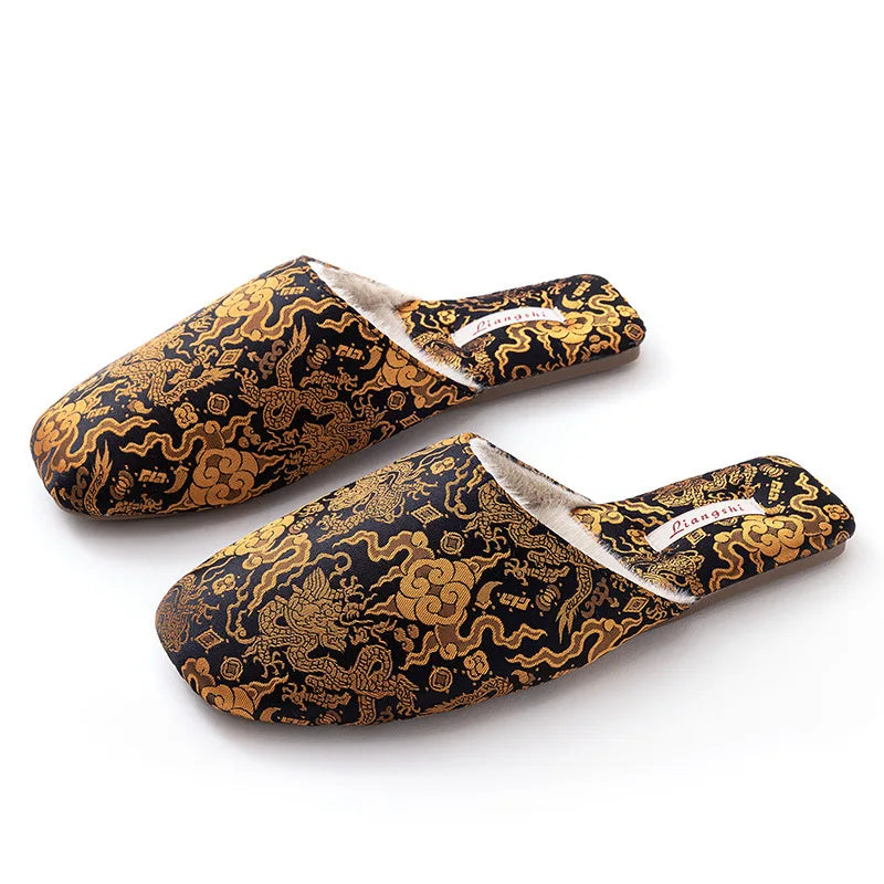 Chaussons <br> Style chinois en soie