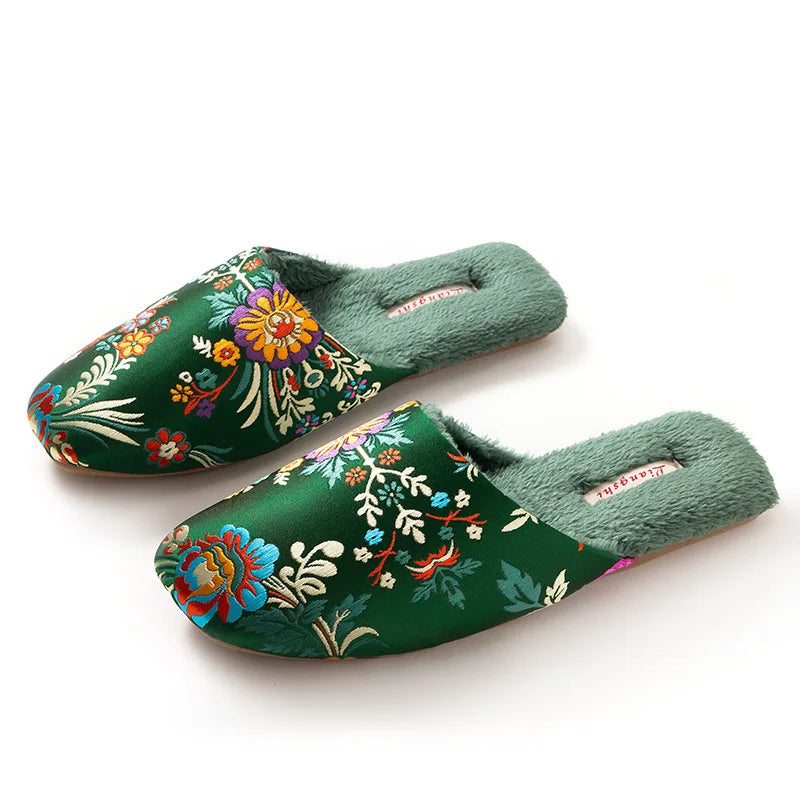 Chaussons <br> Style chinois en soie