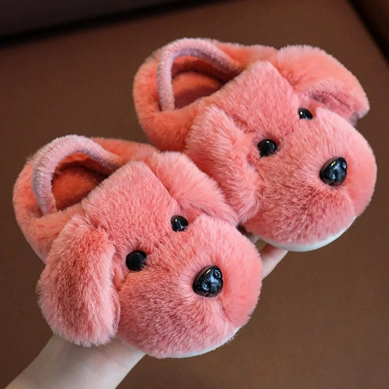 Chaussons Enfant Motif Chiot – Pantoufles Hiver