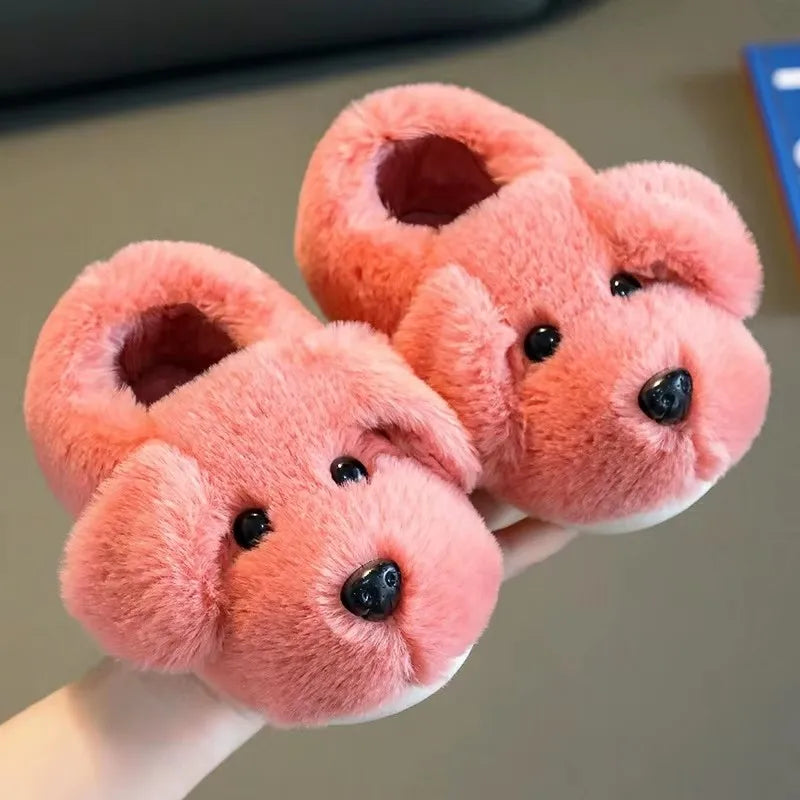 Chaussons Enfant Motif Chiot – Pantoufles Hiver