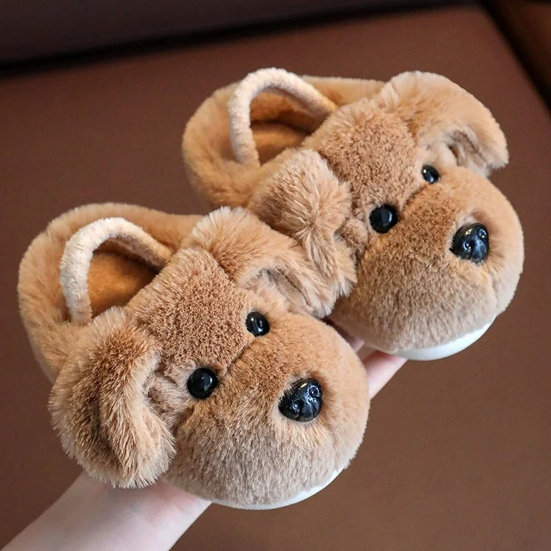 Chaussons Enfant Motif Chiot – Pantoufles Hiver