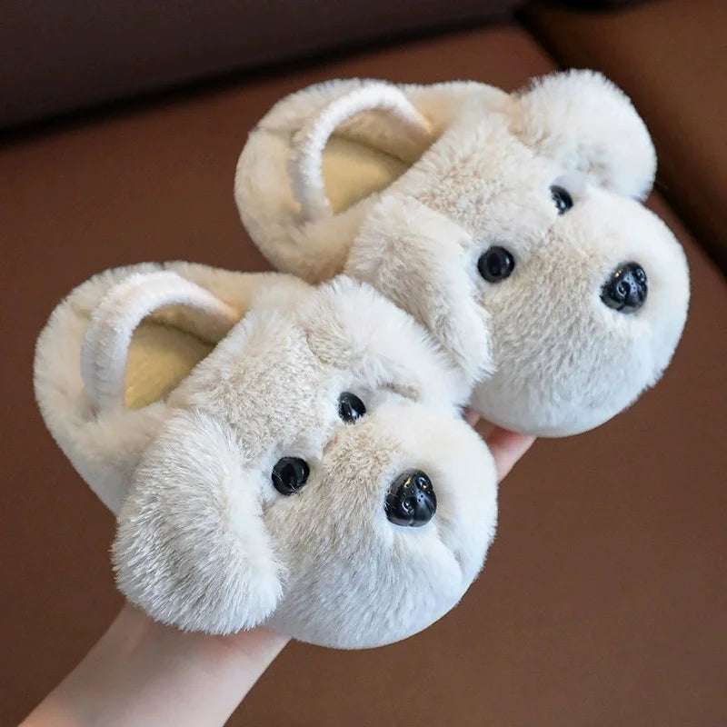 Chaussons Enfant Motif Chiot – Pantoufles Hiver
