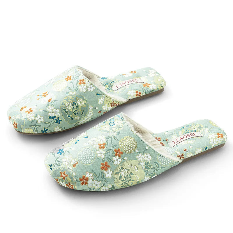 Chaussons <br> Style chinois en soie