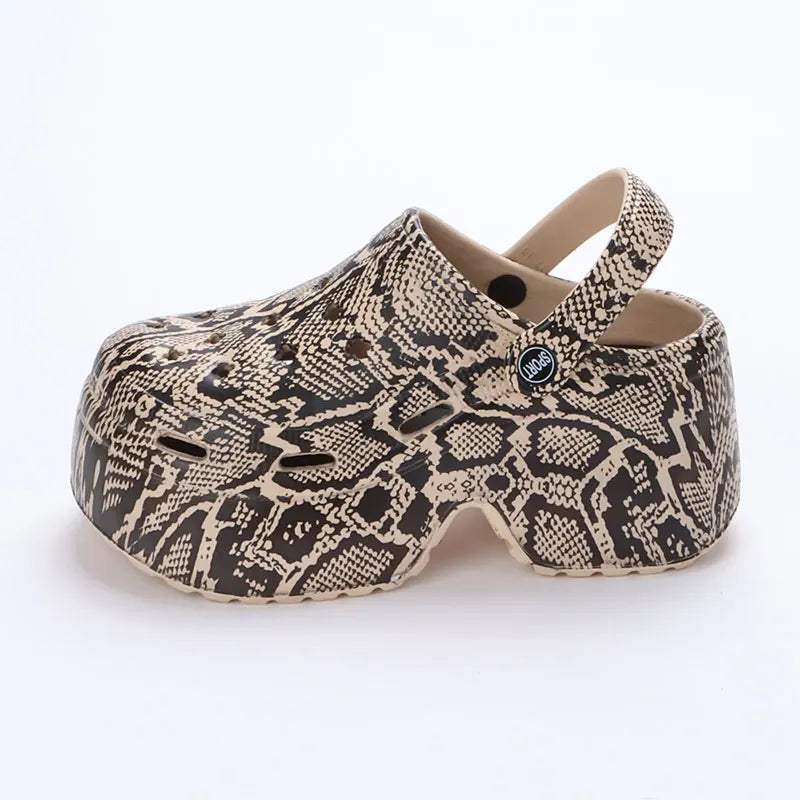 Sandales <br> Plateforme Léopard et Serpent