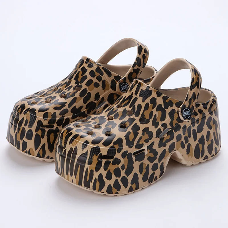 Sandales <br> Plateforme Léopard et Serpent