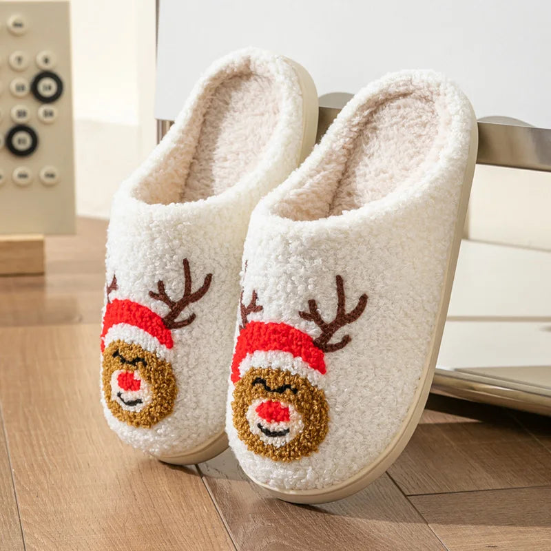 Chaussons <br> Rênne de Noël rigolo