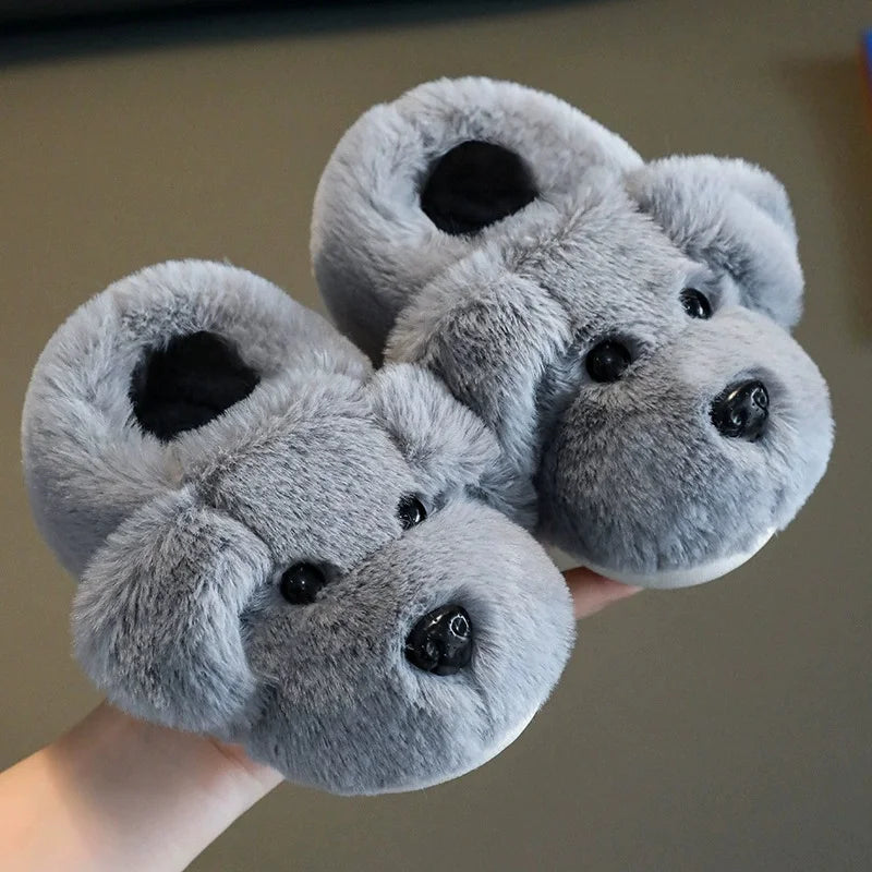 Chaussons Enfant Motif Chiot – Pantoufles Hiver