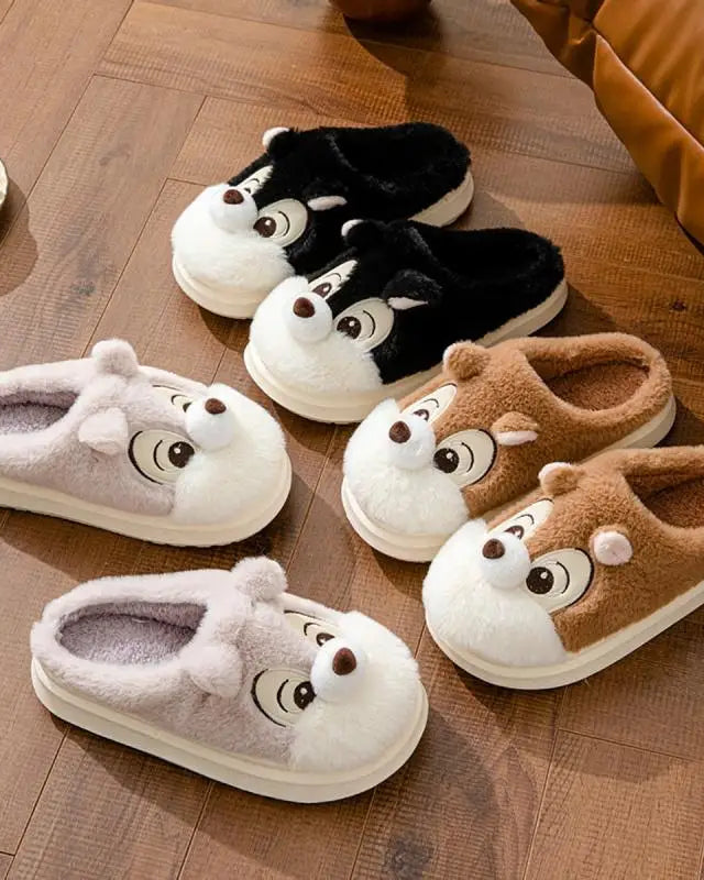 Chaussons <br> Chien cartoon mignon