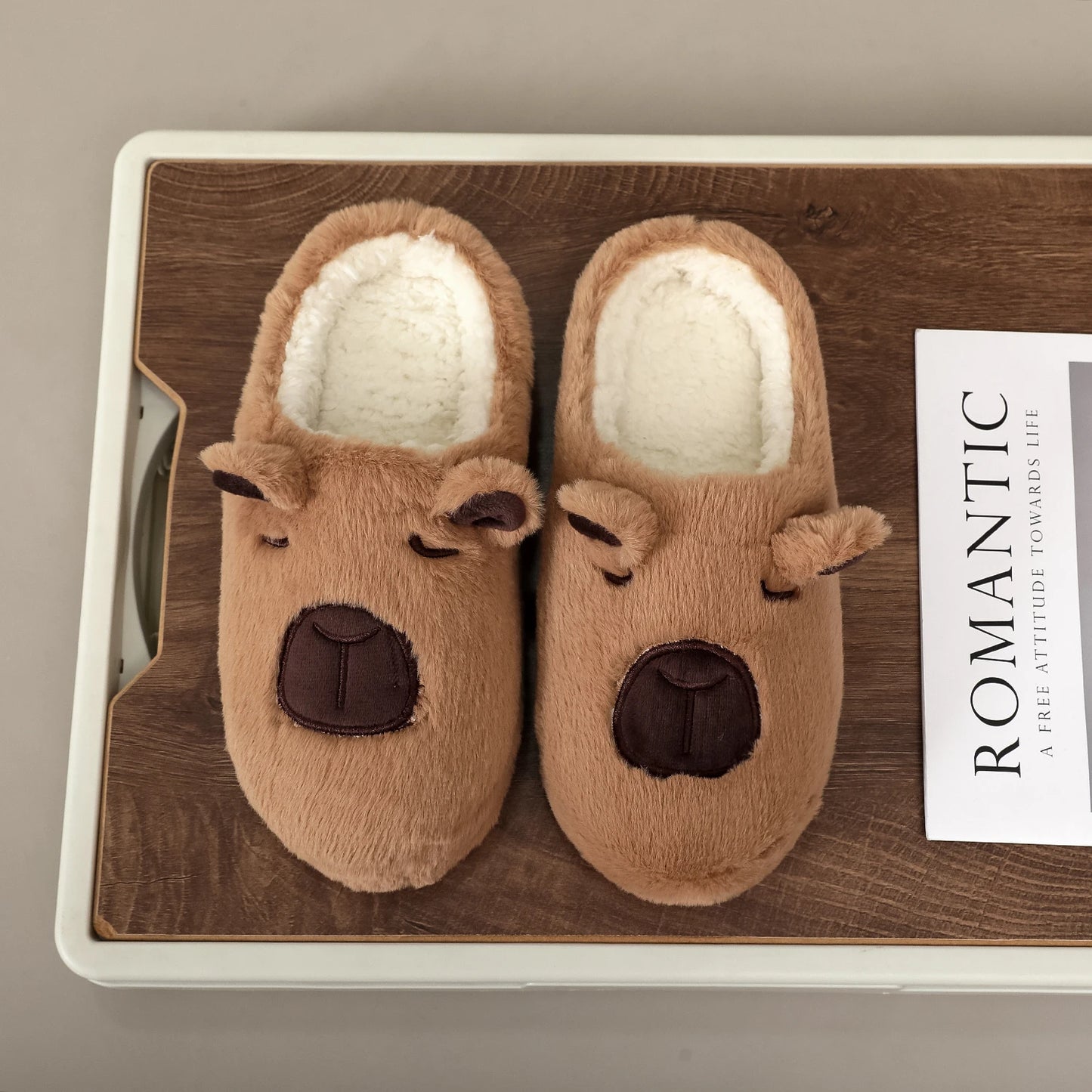 Chaussons Capybara – Pantoufles Hiver Douces