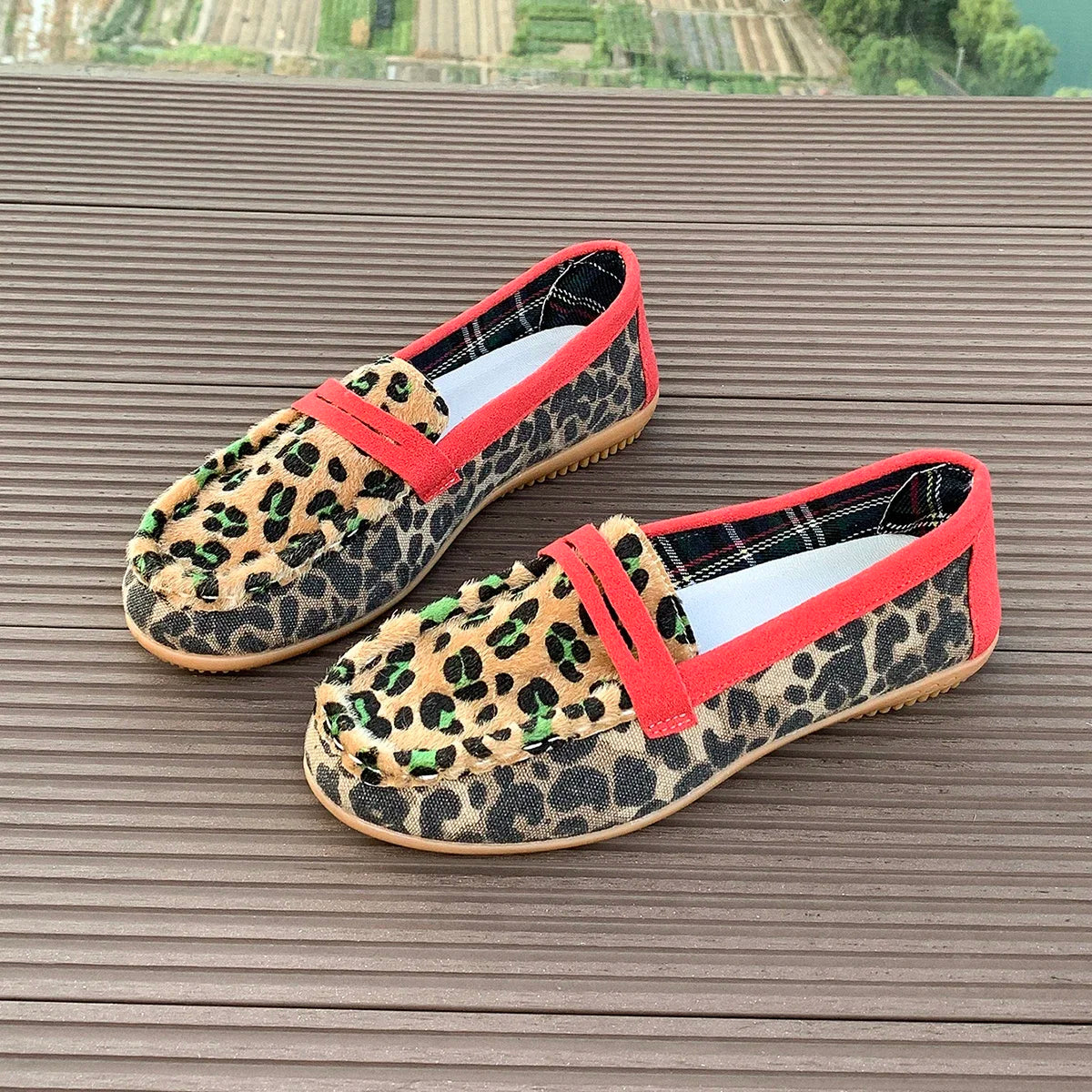 Chaussons Femme <br> Charentaise Léopard