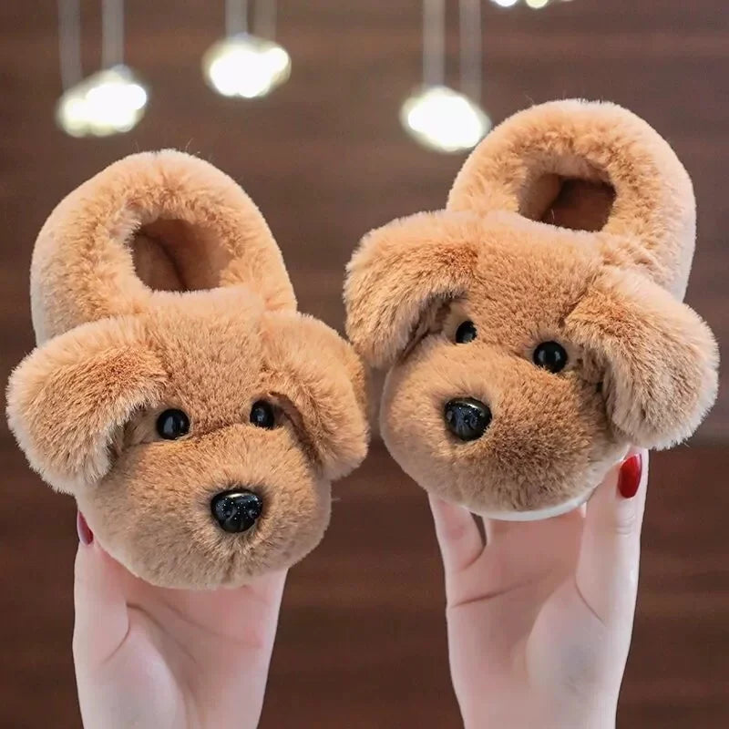 Chaussons Enfant Motif Chiot – Pantoufles Hiver