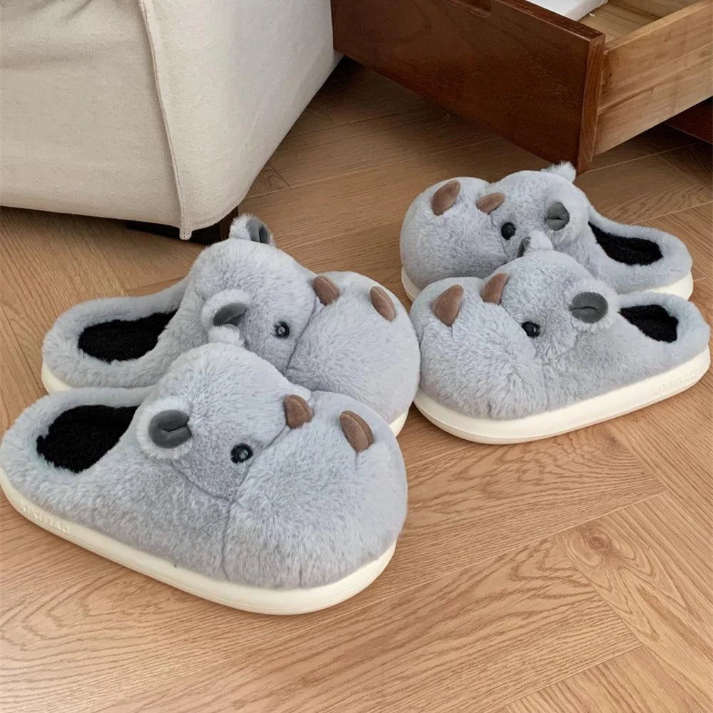 Chaussons <br> Rhinocéros cartoon