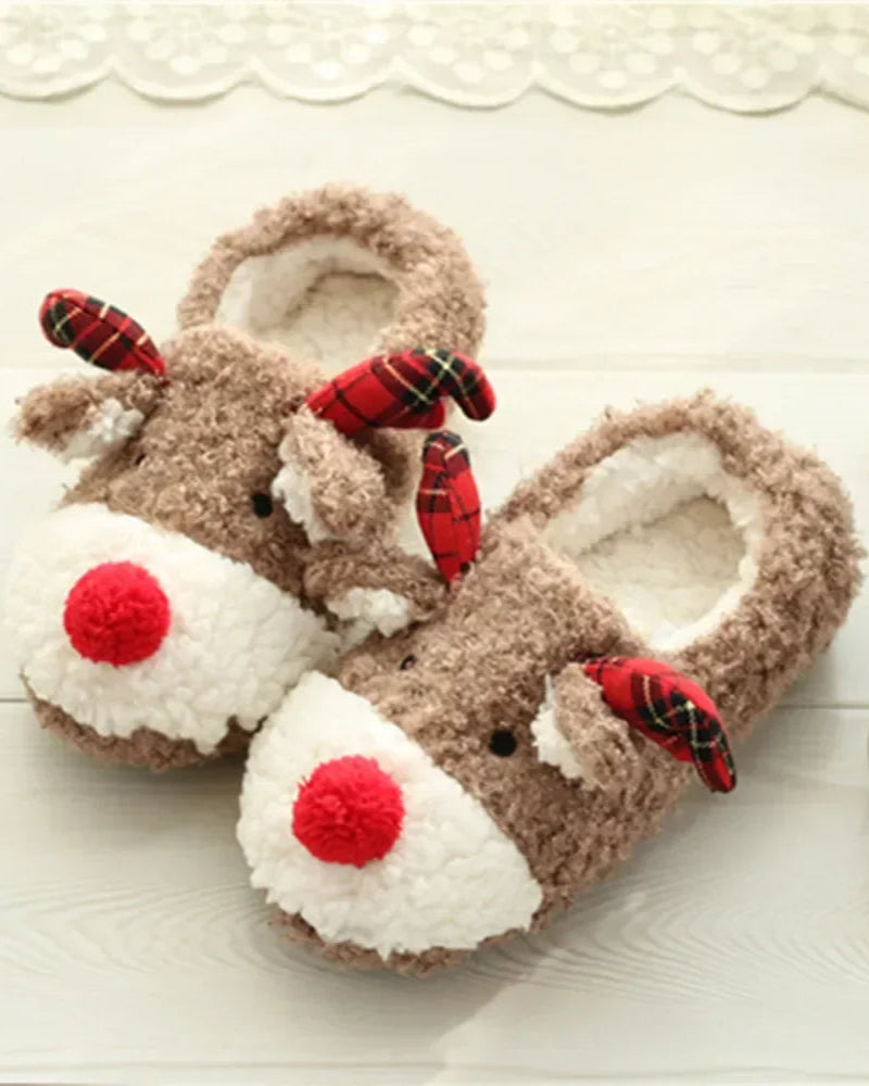 Chaussons Doux <br> Renne de Noël