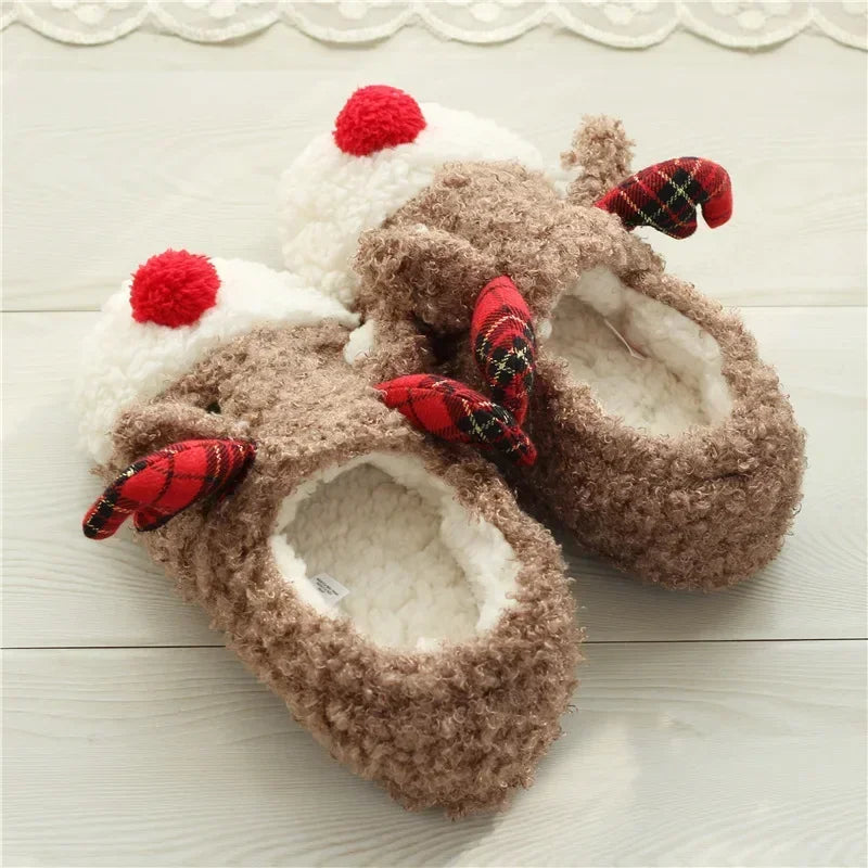 Chaussons Doux <br> Renne de Noël