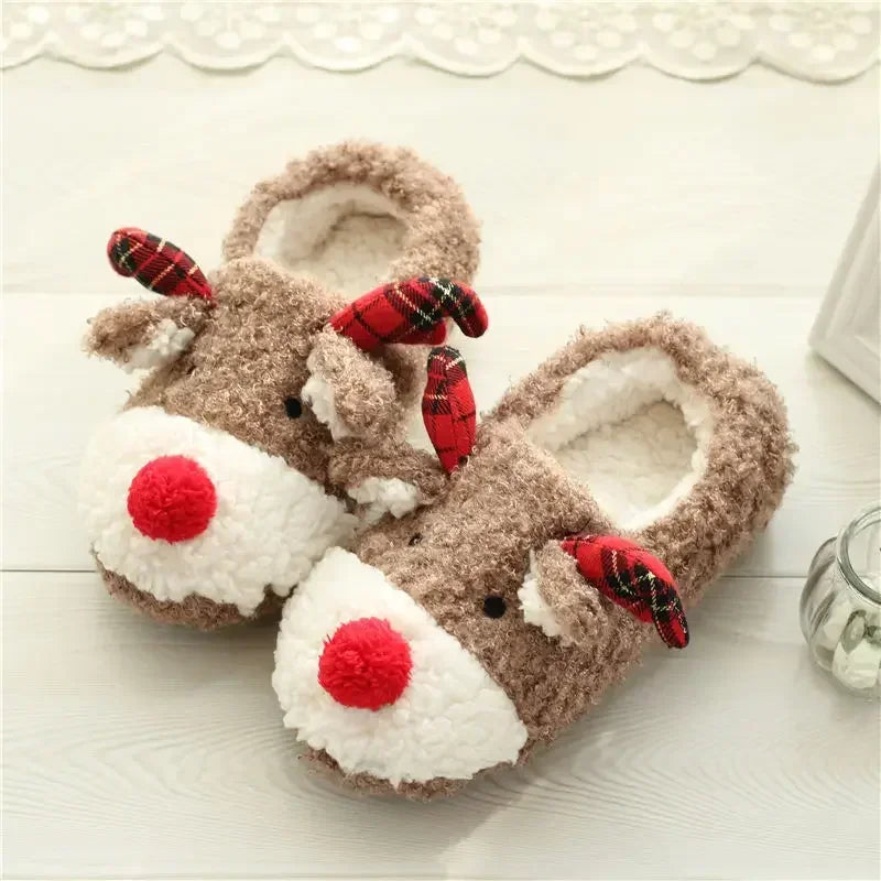 Chaussons Doux <br> Renne de Noël