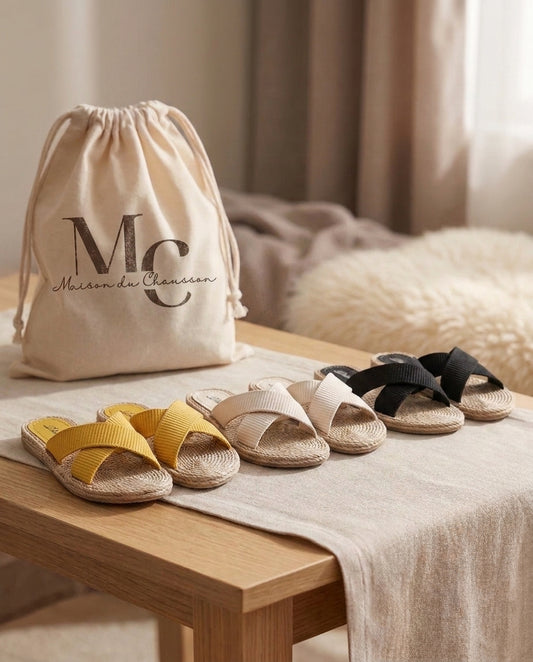 Chaussons pour Femme <br> Sandale au Naturel