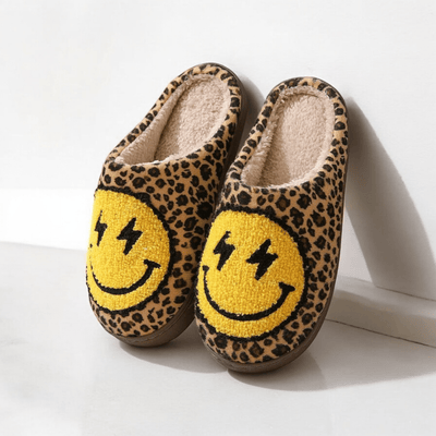 Chaussons Femme | Smiley Léopard