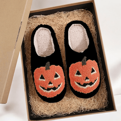 Chaussons  Halloween 41-42 / Citrouille Noir