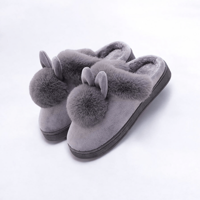 Chaussons pour Femme | Lapin Gris / 39-40