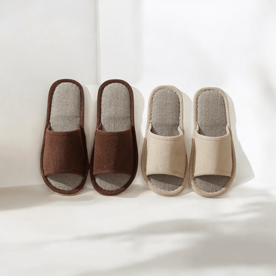 Chaussons | Sandale en tissus 37-39 / Marron Clair