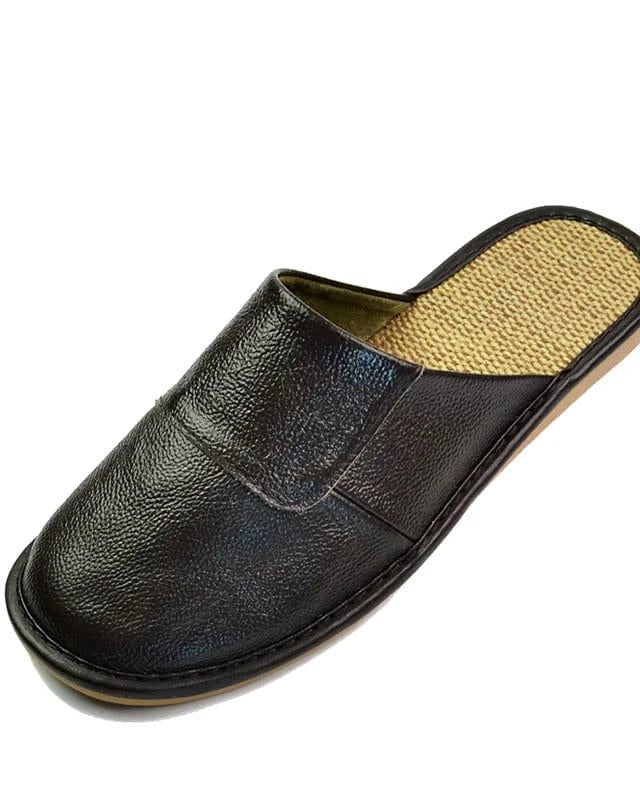 Chaussons pour Homme <br> Classique en Cuir