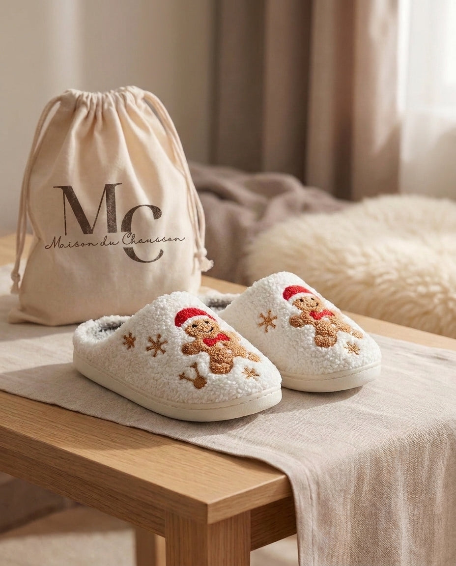 Chaussons Noël <br> Biscuit