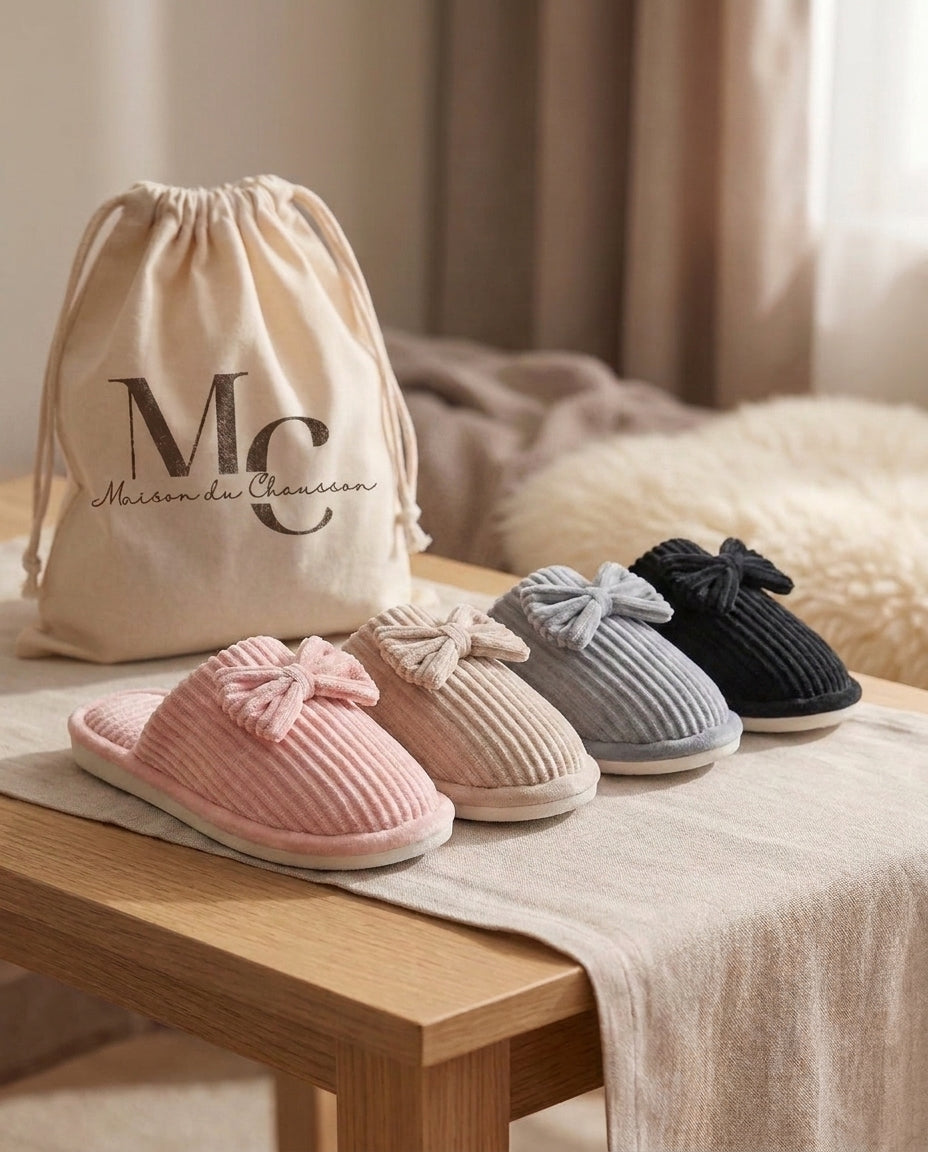 Chaussons Femme <br> Effet Velours